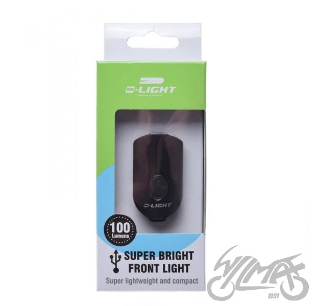 Lampka rowerowa przednia D-Light — LED 100 lm, USB — ujęcie 2