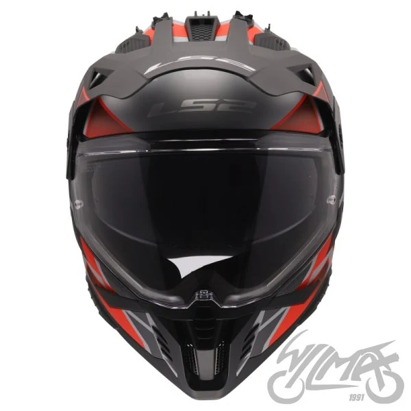 Kask adventure LS2 MX702 Pioneer II Block Grey Red — S — ujęcie 3