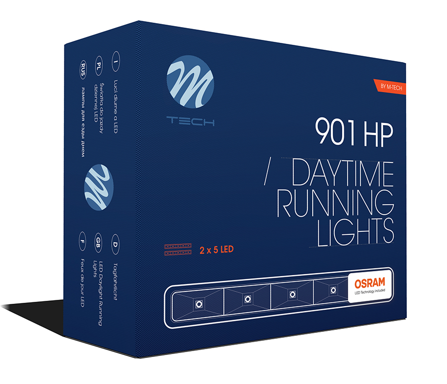 Światła do jazdy dziennej LED DRL 901HP M-Tech LD901 — ujęcie 3