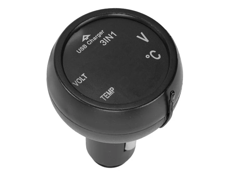 Ładowarka usb 2.1a 12/24v z woltomierzem i termometrem — ujęcie 4