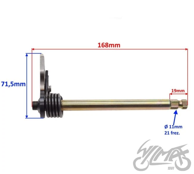 Wałek zmiany biegów do Suzuki GN125 — ujęcie 2
