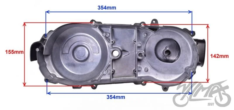 Pokrywa paska napędowego GY6 125/150 cm³ 410 mm — ujęcie 2