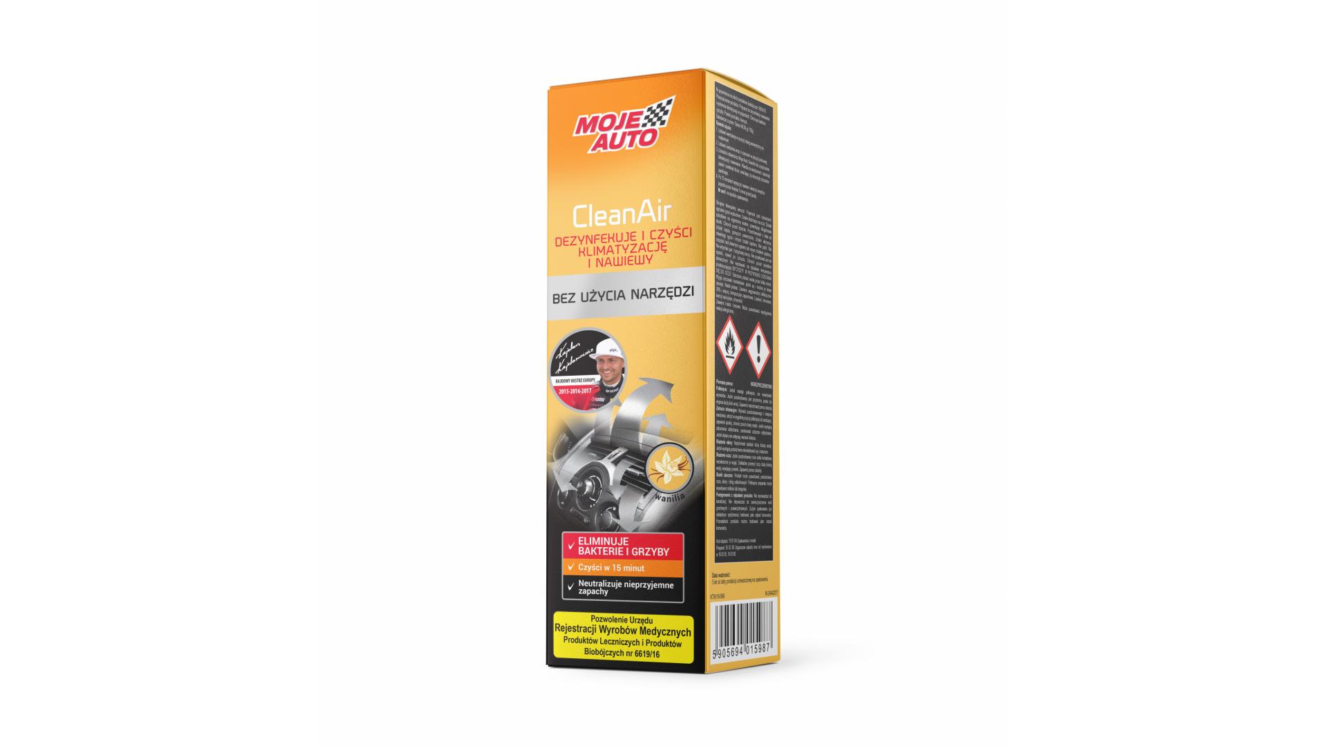 CleanAir - Odświeżacz Klimatyzacji i Nawiewów - Wanilia 150ml