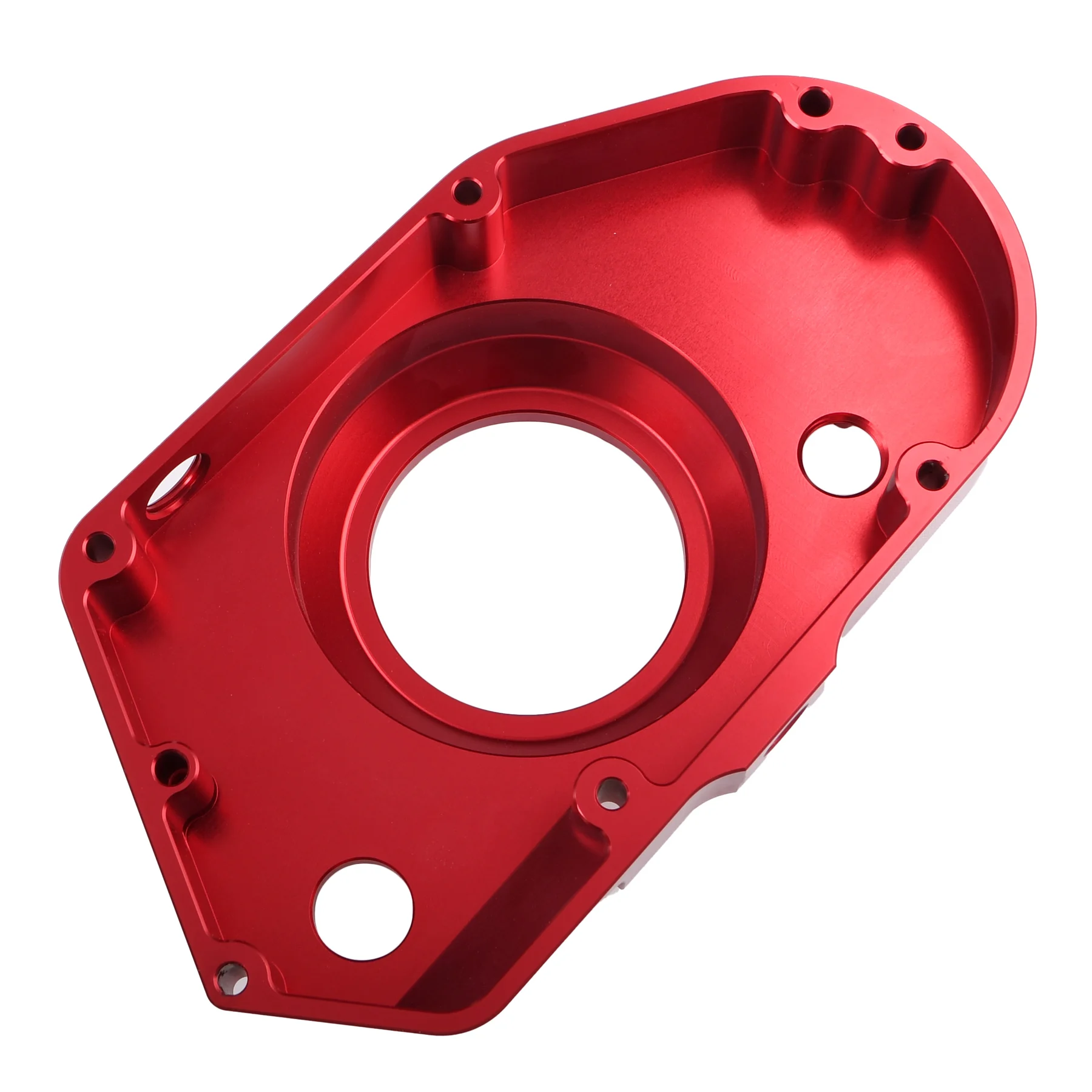 Pokrywa silnika Simson S51 SR50 lewa aluminium CNC clear czerwona + śruby DPR Performance — ujęcie 4