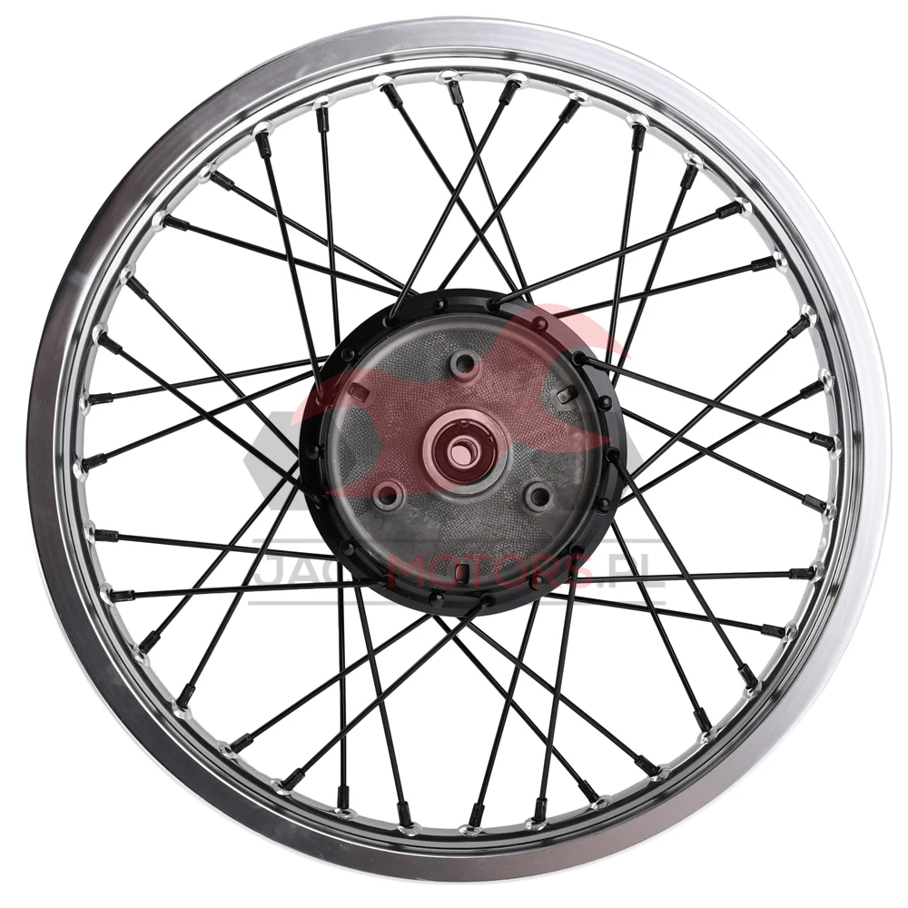 Koło jezdne Simson 1,6 × 16 S50/51/70 aluminium DPR Classic czarna piasta + szprychy — ujęcie 4