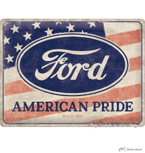 Tablica plakat 30 × 40 Ford american flag 23319