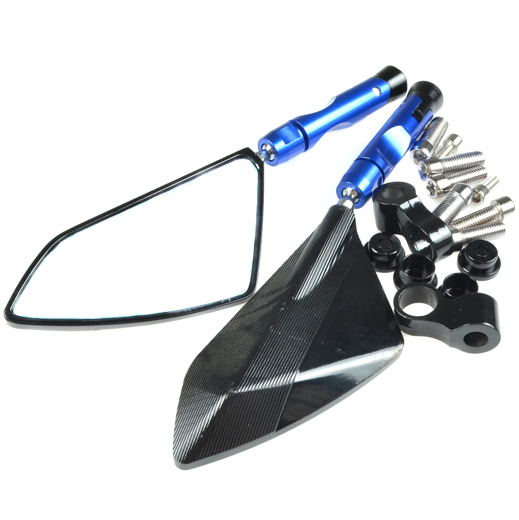 Lusterko niebieskie carbon V3 aluminium Replika kpl. — ujęcie 1
