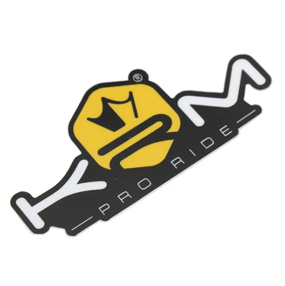 Naklejka KRM Pro Ride czarno żółta 8 × 4 cm — ujęcie 1