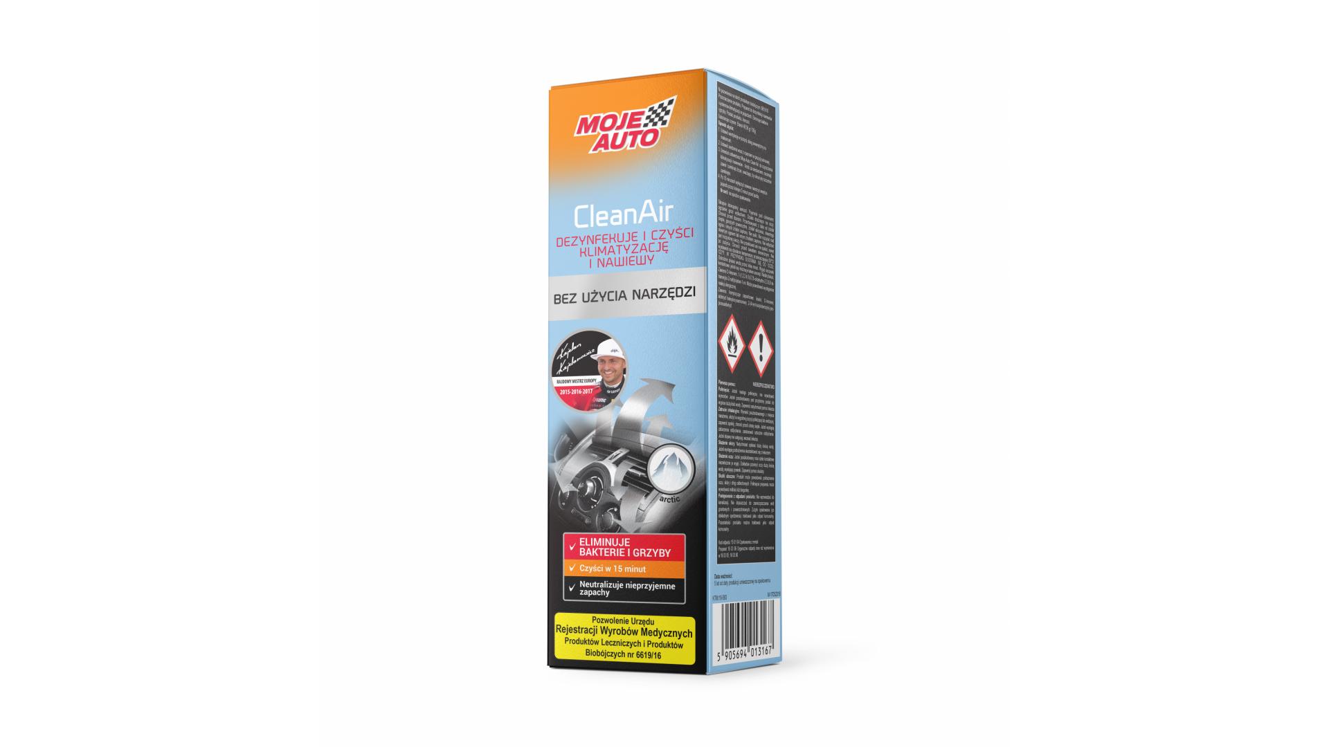 CleanAir - Odświeżacz Klimatyzacji i Nawiewów - Arctic 150 ml MOJE AUTO 19-583