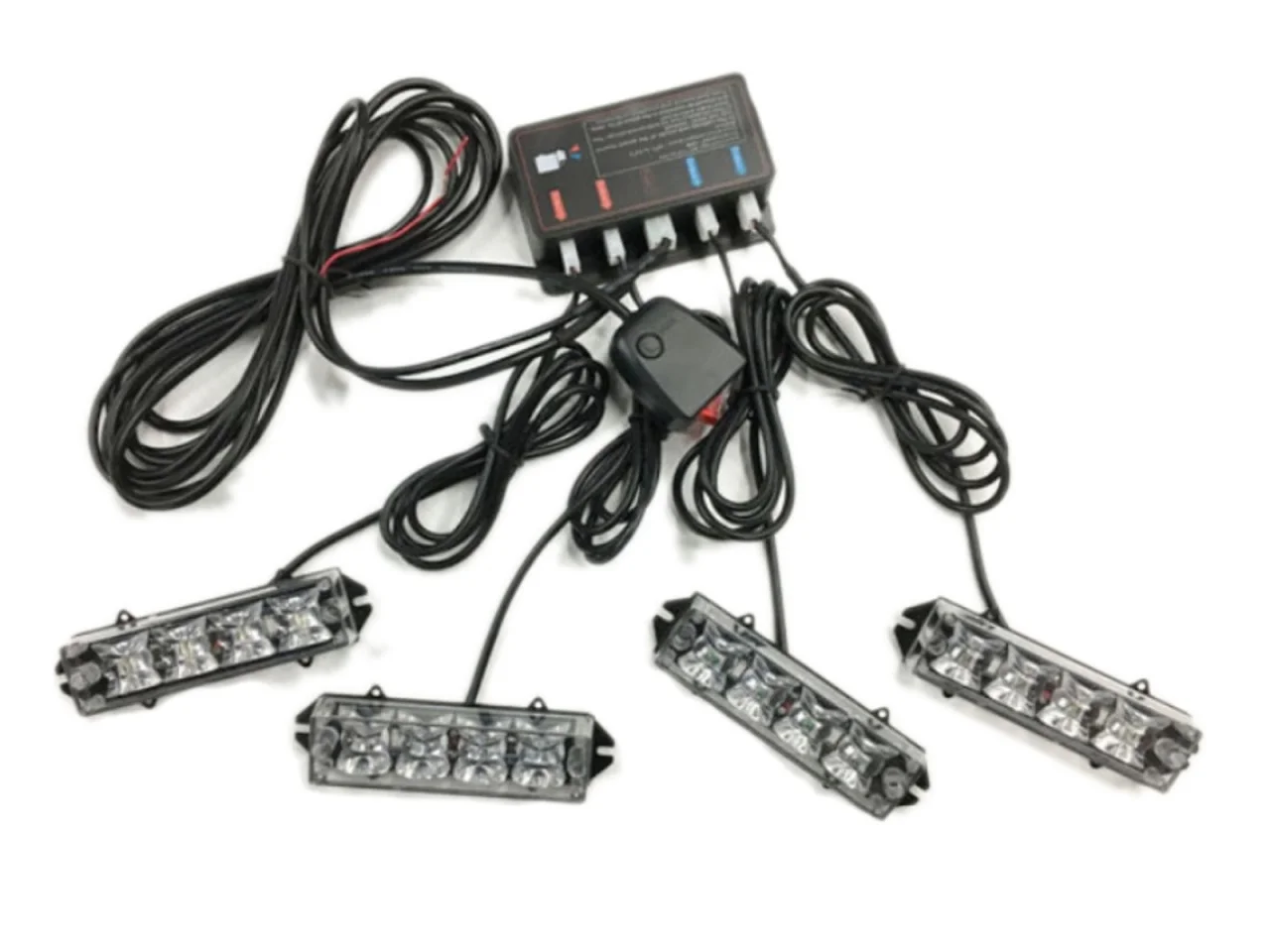 Światła stroboskopowe / stroboskopy ostrzegawcze 4x4 LED 12/24V 16W — ujęcie 2