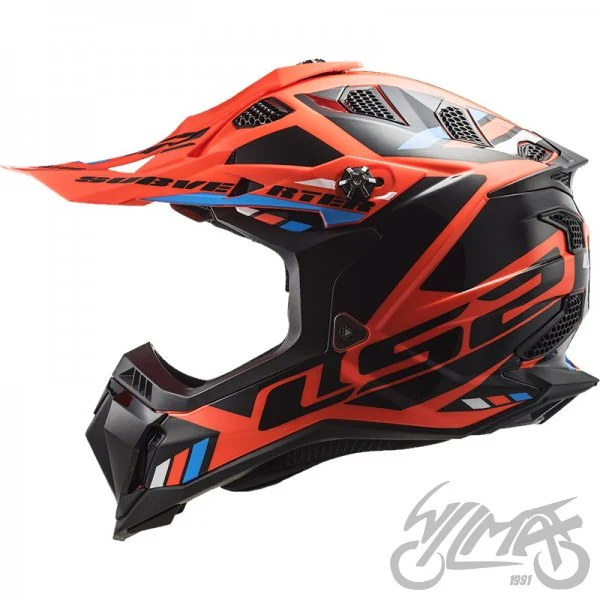 Kask crossowy LS2 MX700 Subverter Evo II Stomp Orange Black — S — ujęcie 2