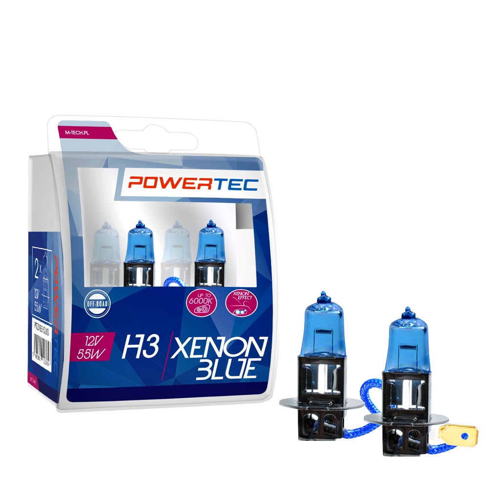 Żarówka halogenowa H3 12 V 55 W xenon Blue M-Tech PTZXB3-DUO — ujęcie 4