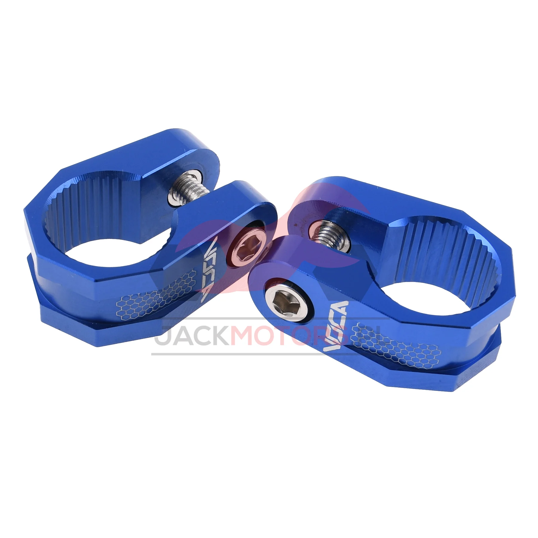 Rozpórka kierownicy aluminium CNC VOCA racing niebieska — ujęcie 2