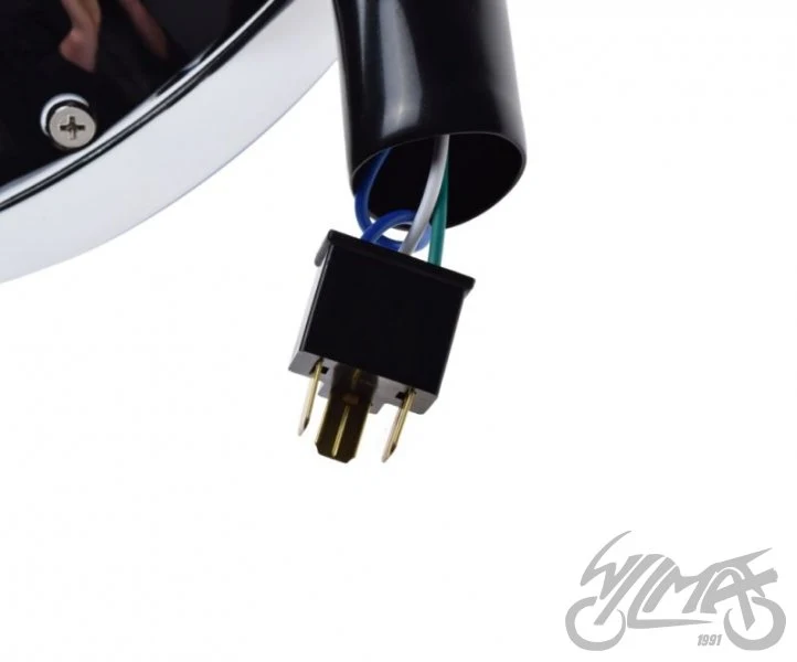 Chromowana lampa przednia H4 z bocznym mocowaniem — AW2438 — ujęcie 3