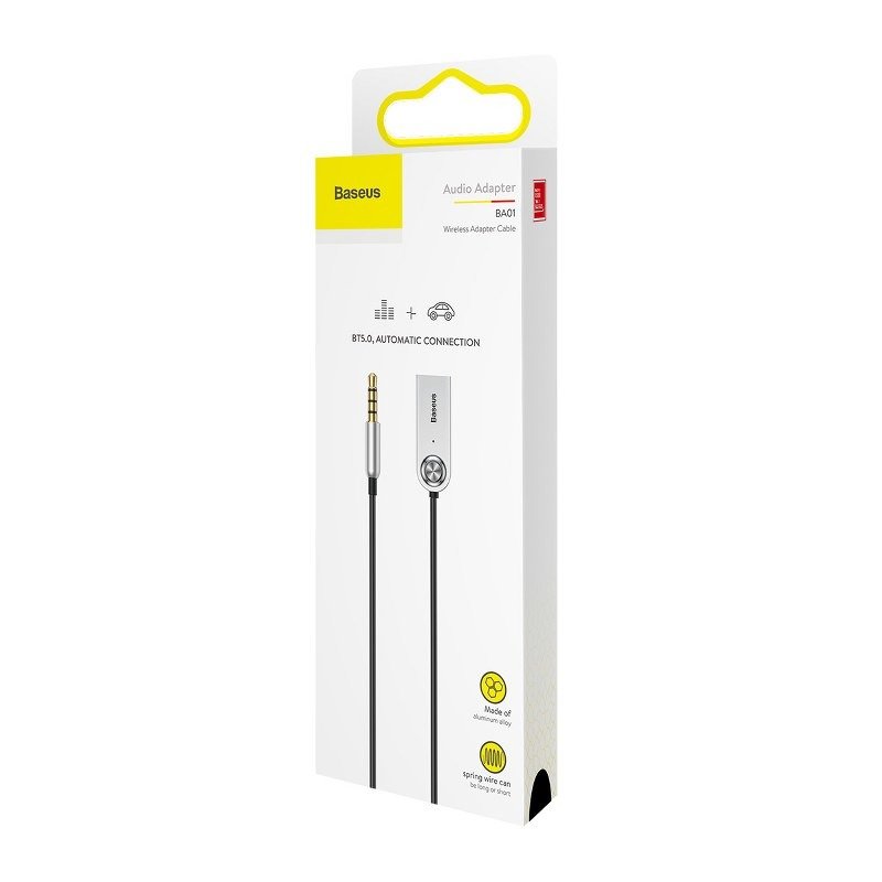 Adapter audio Bluetooth 5.0 Baseus USB, AUX czarny — ujęcie 6