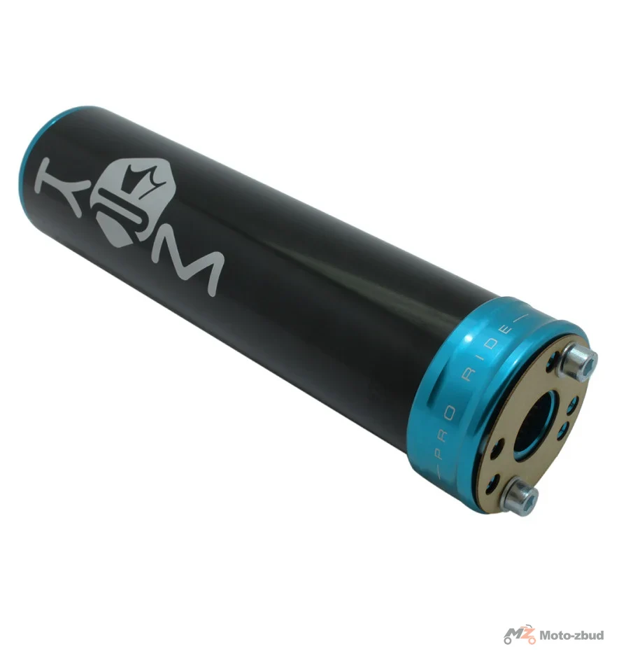 Końcówka wydechu KRM Pro Ride aluminium czarno jasno niebieska 70-90 cm³ — ujęcie 2