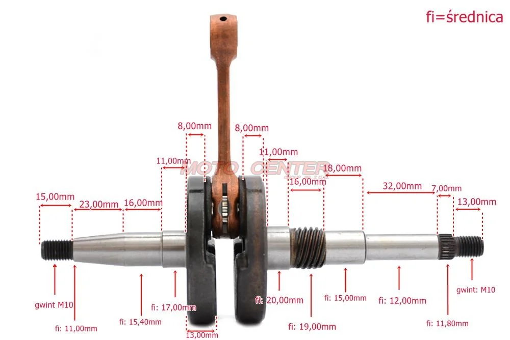 Wał korbowy 50 cm³ skuter 2T Honda Dio AF16 — ujęcie 3