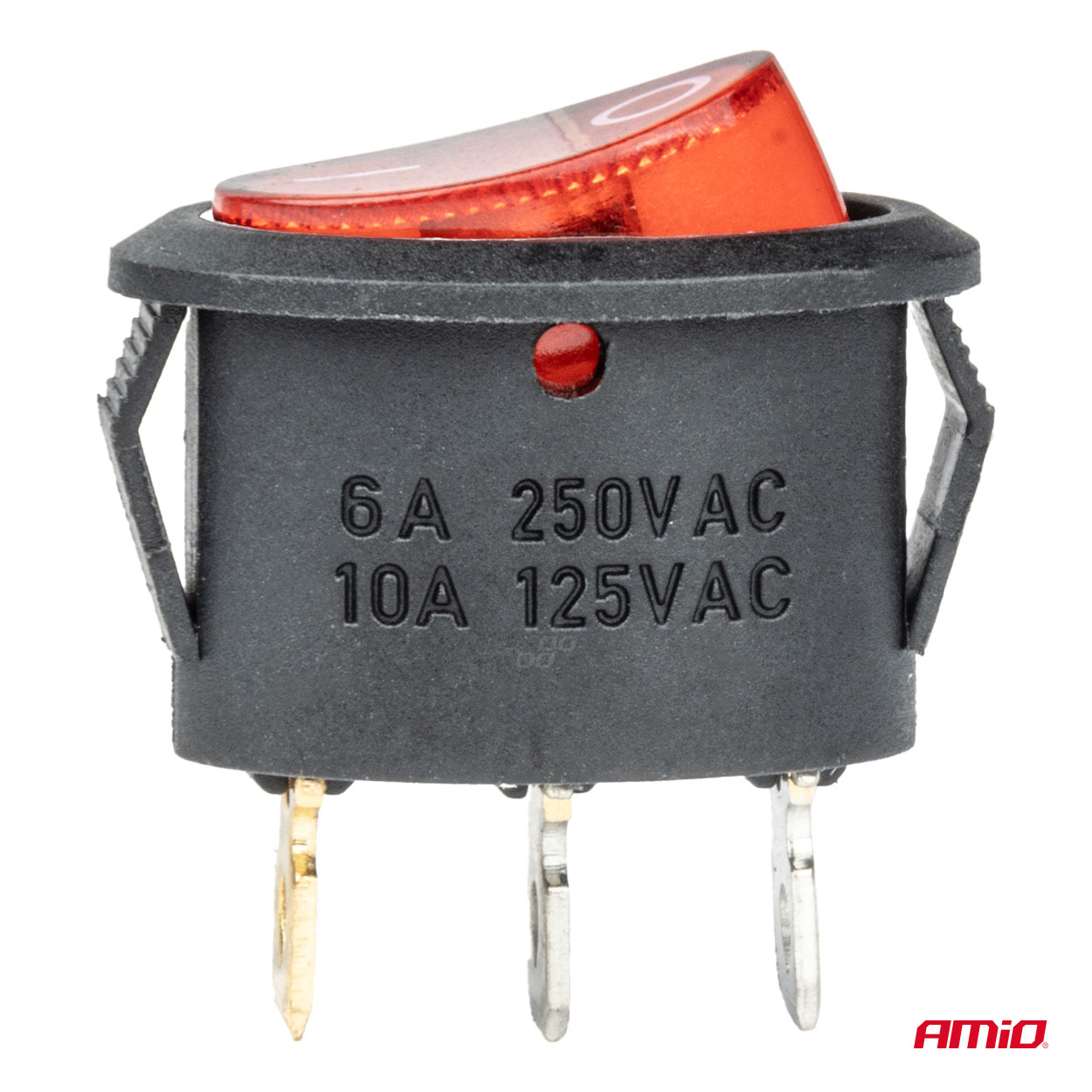 Włącznik przełącznik czerwonym owalny 12 V 230 V podświetlany BU01 — ujęcie 3