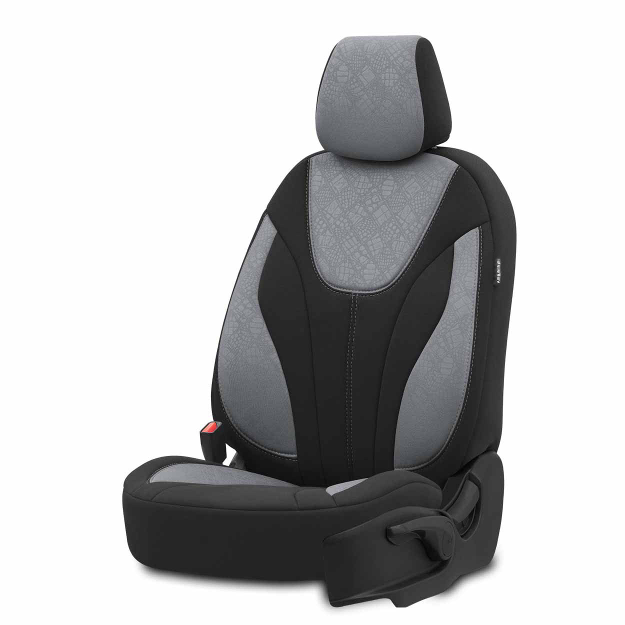 Komplet pokrowców na fotele samochodowe OTOM RUBY 1202 GREY/BLACK 3-ZIP — ujęcie 11