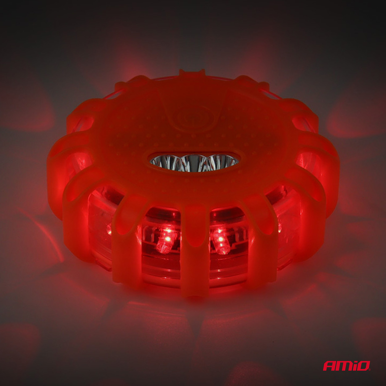 Lampa ostrzegawcza awaryjna z funkcją latarki 3xAAA IP65 12SMD + 3SMD światło czerwone — ujęcie 7