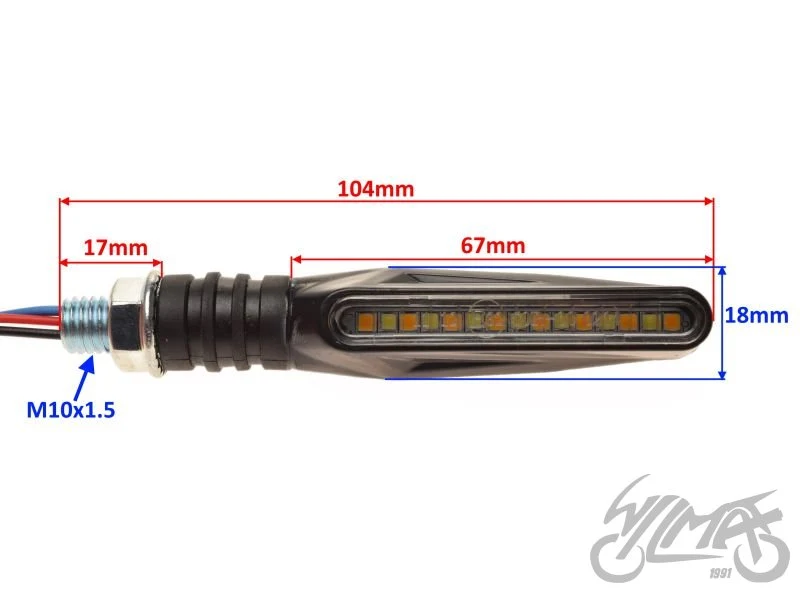 Kierunkowskaz przedni LED sekwencyjny do ATV / UTV — komplet AM1467 — ujęcie 2