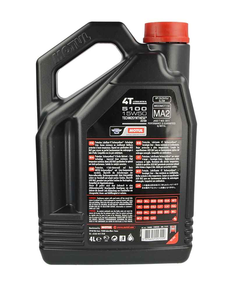 Olej 15W50 MOTUL 5100 4T 60 l MOTUL 104084 — ujęcie 15