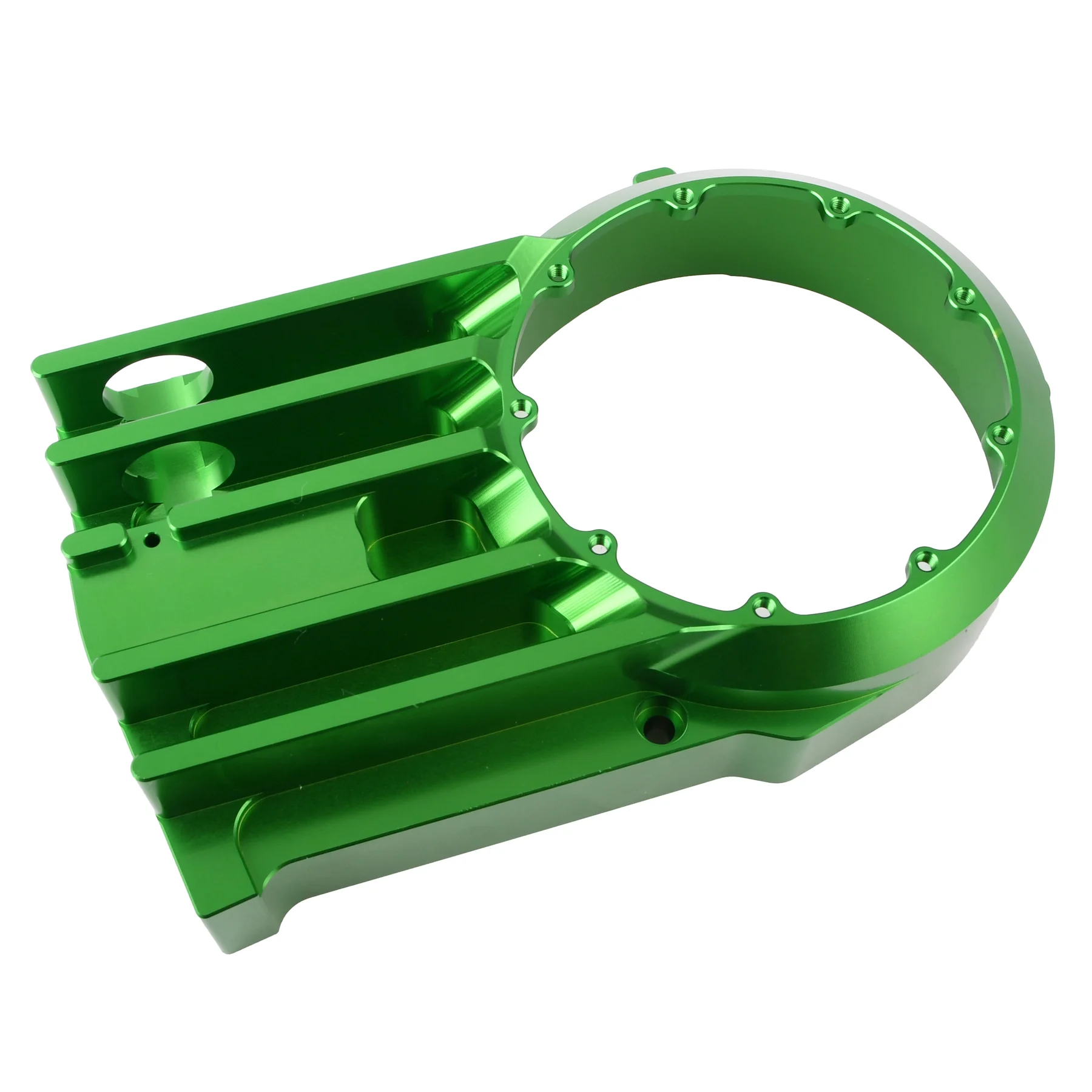 Pokrywa silnika prawa DPR Performance CNC Clear do Simson S51, SR50 — zielona — ujęcie 3