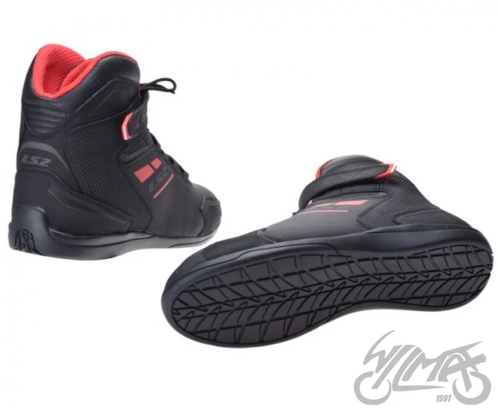 Buty motocyklowe LS2 Garra — czarno-czerwone, rozmiar 41 — ujęcie 2