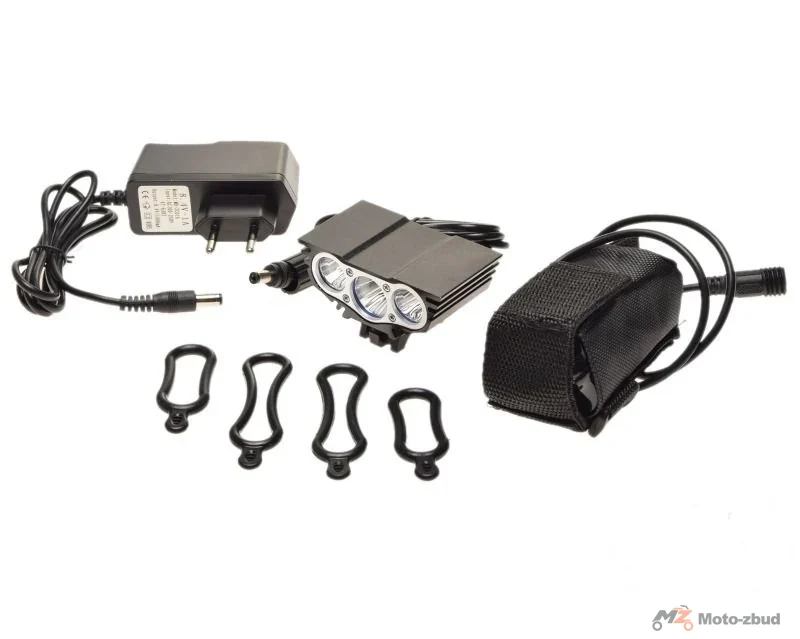 Lampka rowerowa przednia 3 x LED czarna