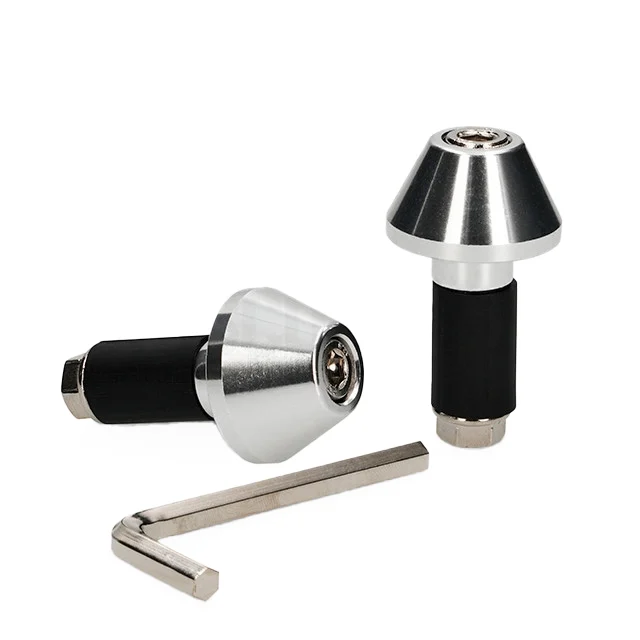 Ciężarki kierownicy Allpro aluminium CNC srebrne kpl. — ujęcie 1