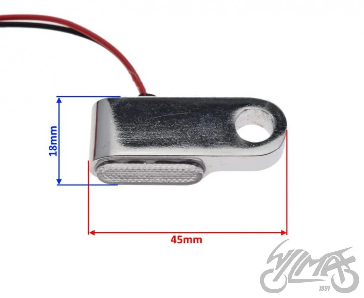 Kierunkowskazy przednie LED do Harley-Davidson — 45 × 18 mm, komplet 2 szt. AM1454 — ujęcie 2
