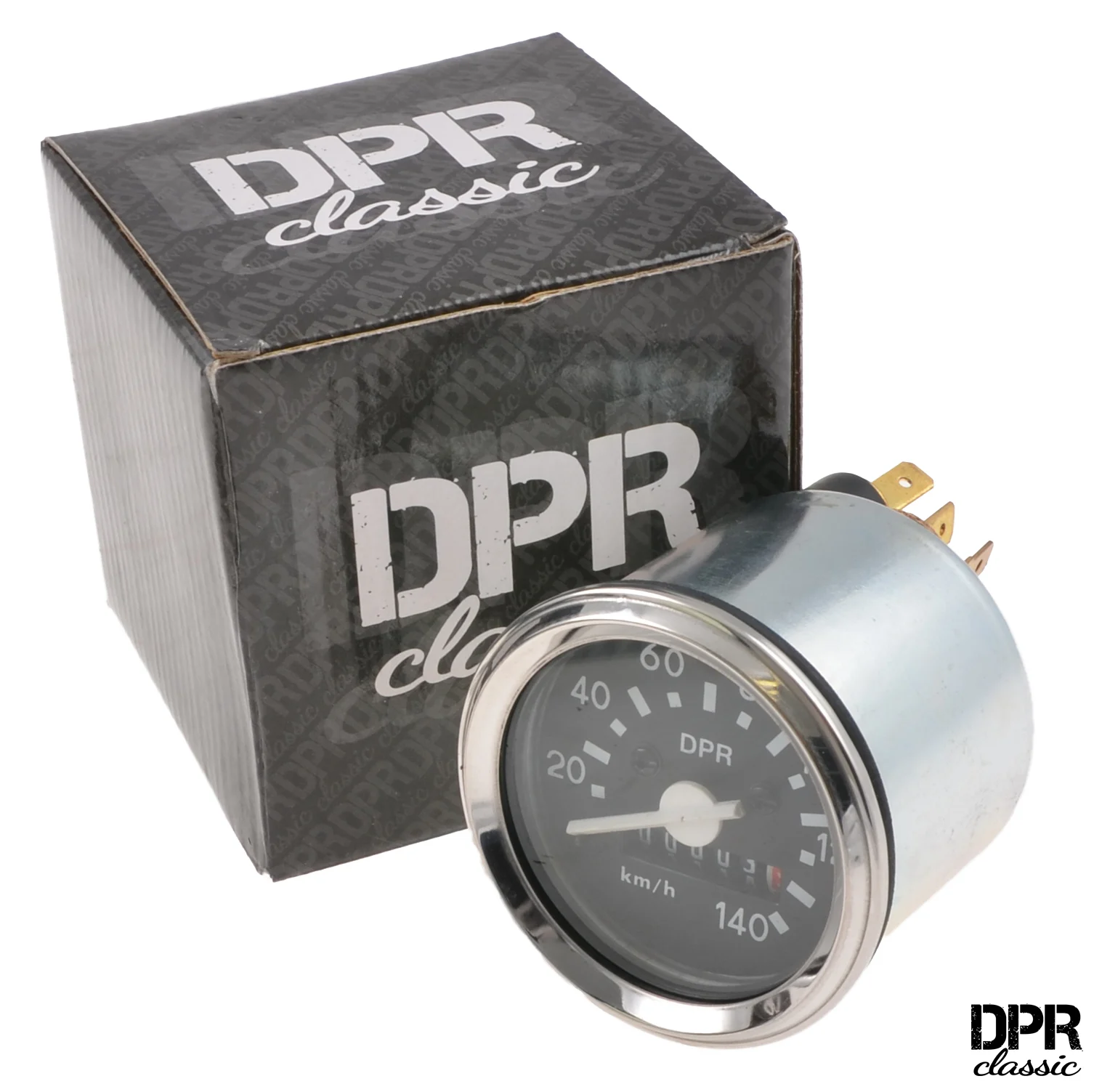 Licznik Simson S51/70 60 mm 140KM/H + podświetlenie + kontrolka chrom DPR Classic — ujęcie 2