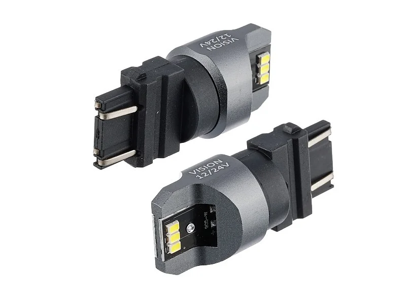 Żarówka P27/7W T25 12V/24V 6xLED SMD3020 CANBUS NONPOLAR biała VISION (2szt.) — ujęcie 3