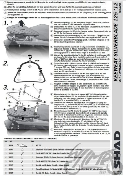 Stelaż kufra centralnego SHAD do Keeway Silver Blade 125 / Silver Blade 150 — ujęcie 2