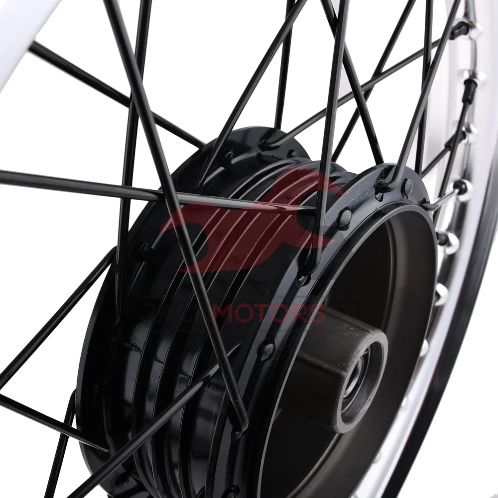Koło jezdne Simson 1,6 × 16 S50/51/70 aluminium DPR Classic czarna piasta + szprychy — ujęcie 3