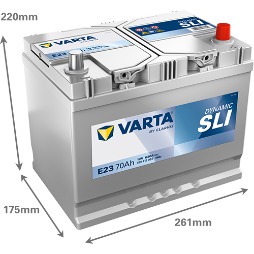 Akumulator 70 Ah 630A 261×175×220/P+ Varta 570412063K262 — ujęcie 2