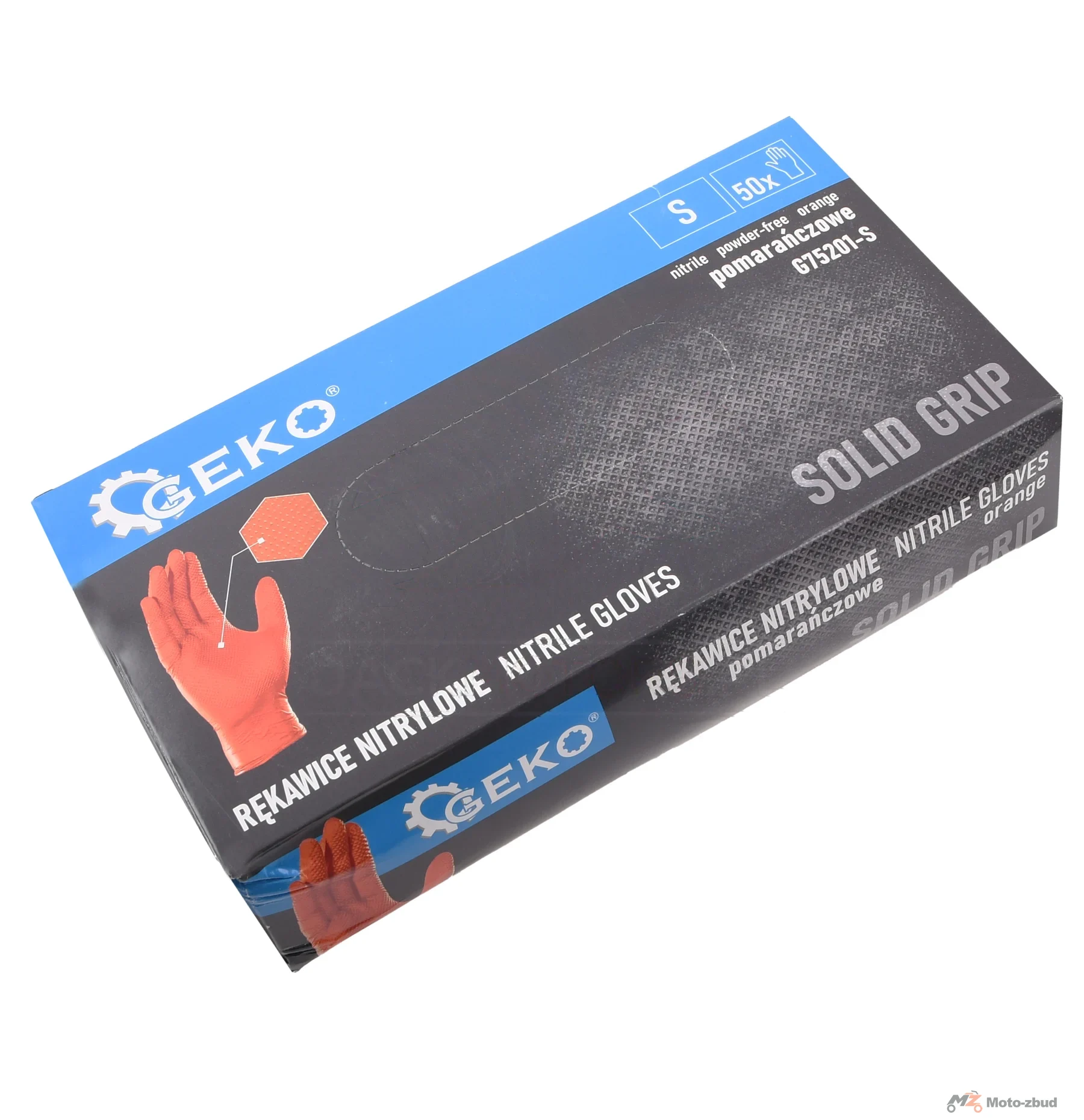 Rękawice nitrylowe Solid grip pomarańczowe XXL 50 szt.