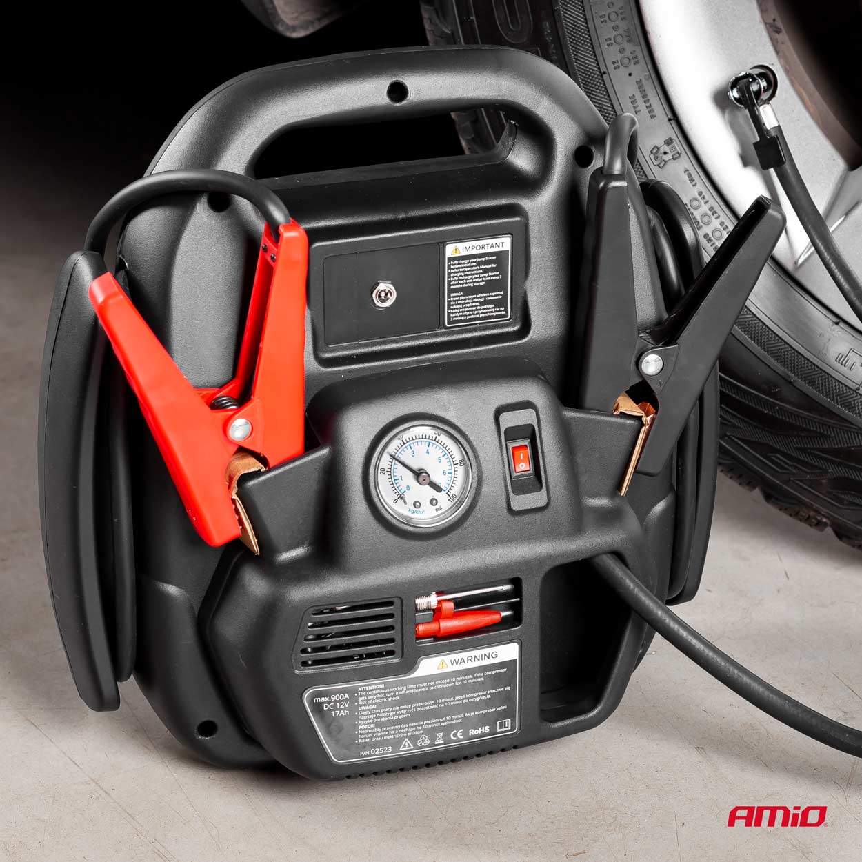 Urządzenie rozruchowe jump starter booster 4w1 12 V AMIO-02523 — ujęcie 12