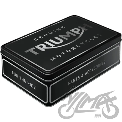 Puszka płaska Triumph parts silver 30771