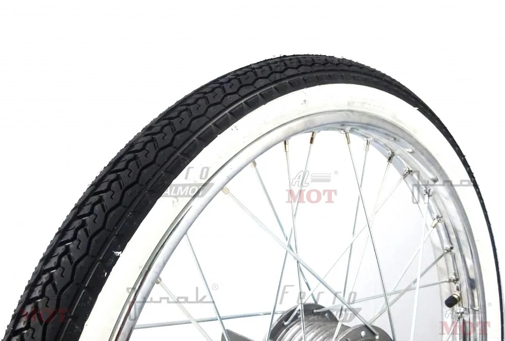 Opona motorowerowa 17 × 2,25 M853 z białym bokiem
