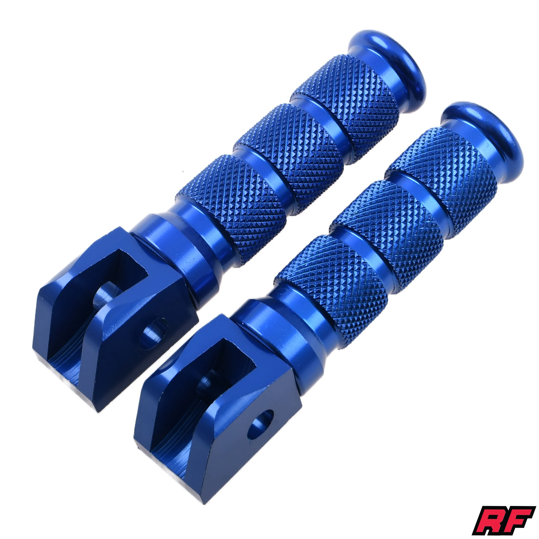 Podnóżki kierowcy Derbi Senda aluminium niebieskie kpl. Racing Force — ujęcie 2