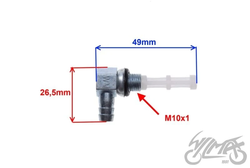 Króciec rezerwy kranika paliwa do CPI SX 50 / SM 50 — M10 × 1 — ujęcie 2