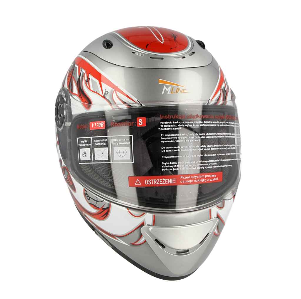 Kask motocyklowy VCAN V170B Grey CH-R – M — ujęcie 24