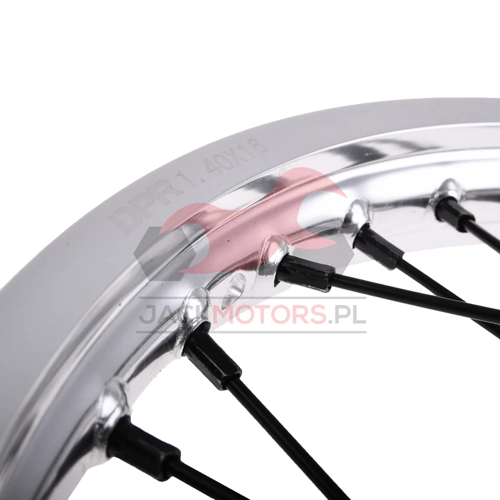Koło jezdne Simson 1,4 × 16 S50/51/70 aluminium DPR Classic czarne szprychy — ujęcie 2