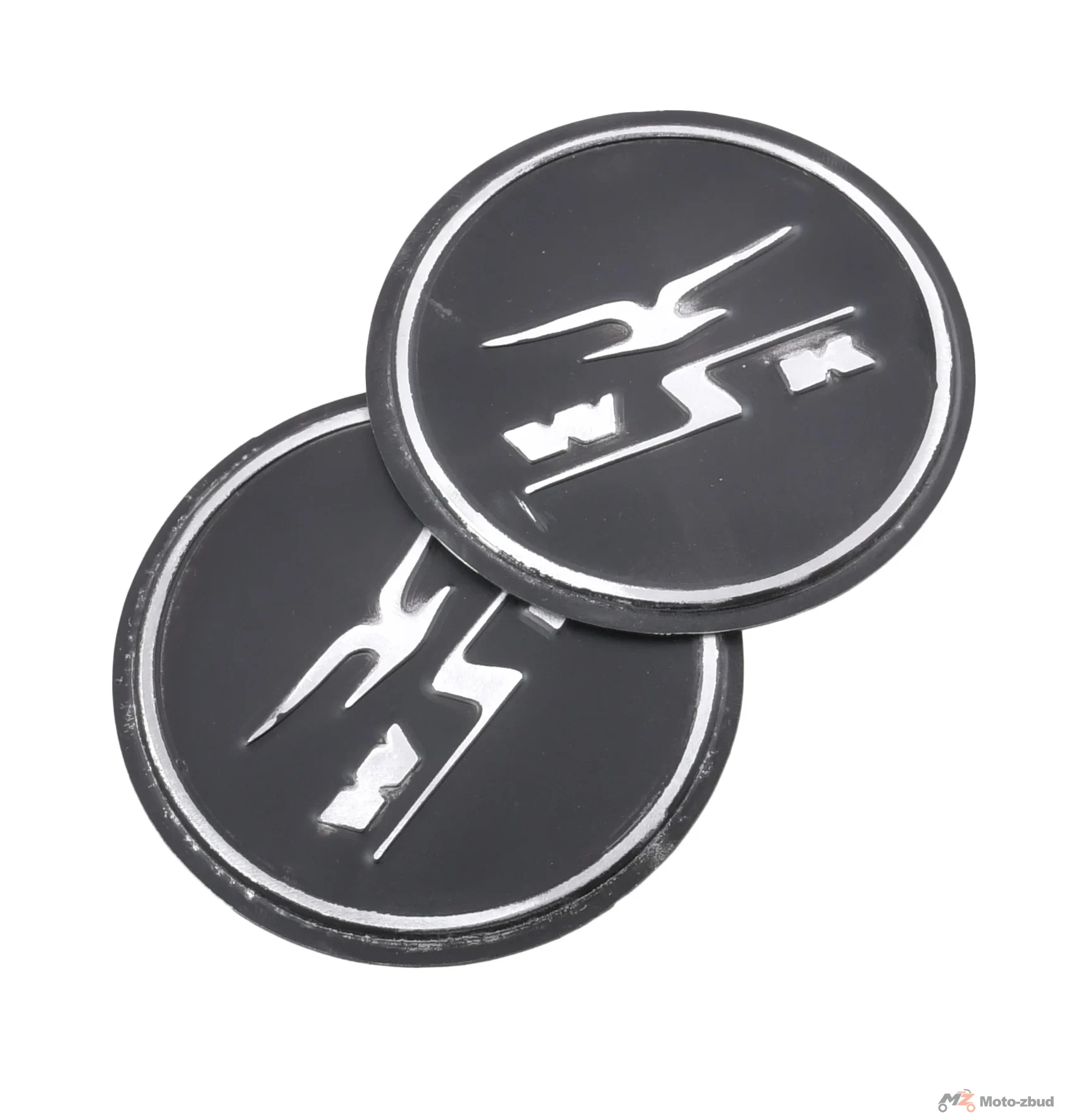 Emblematy zbiornika paliwa WSK aluminium tłoczone czarne kpl. PL