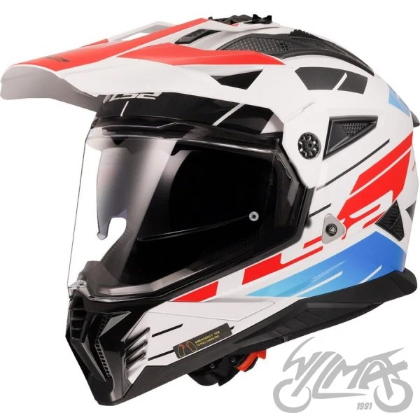 Kask adventure LS2 MX702 Pioneer II Namib White Blue Red — M — ujęcie 1