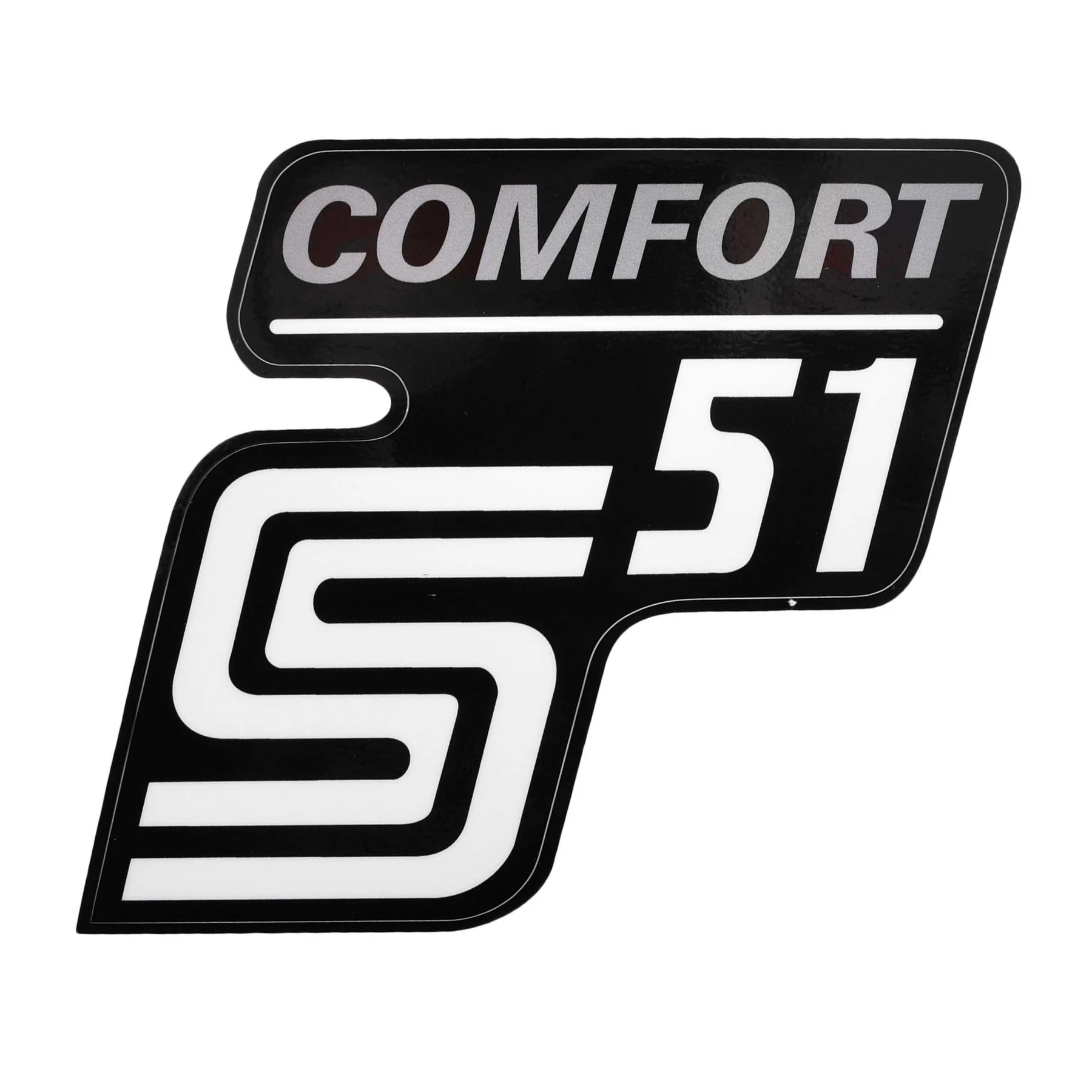 Naklejka Simson pokrywy comfort srebrna premium MZA — ujęcie 1
