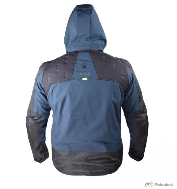 Kurtka motocyklowa LS2 Zirconium — niebieski / czarny / żółty Hi-Vis, XL — ujęcie 2