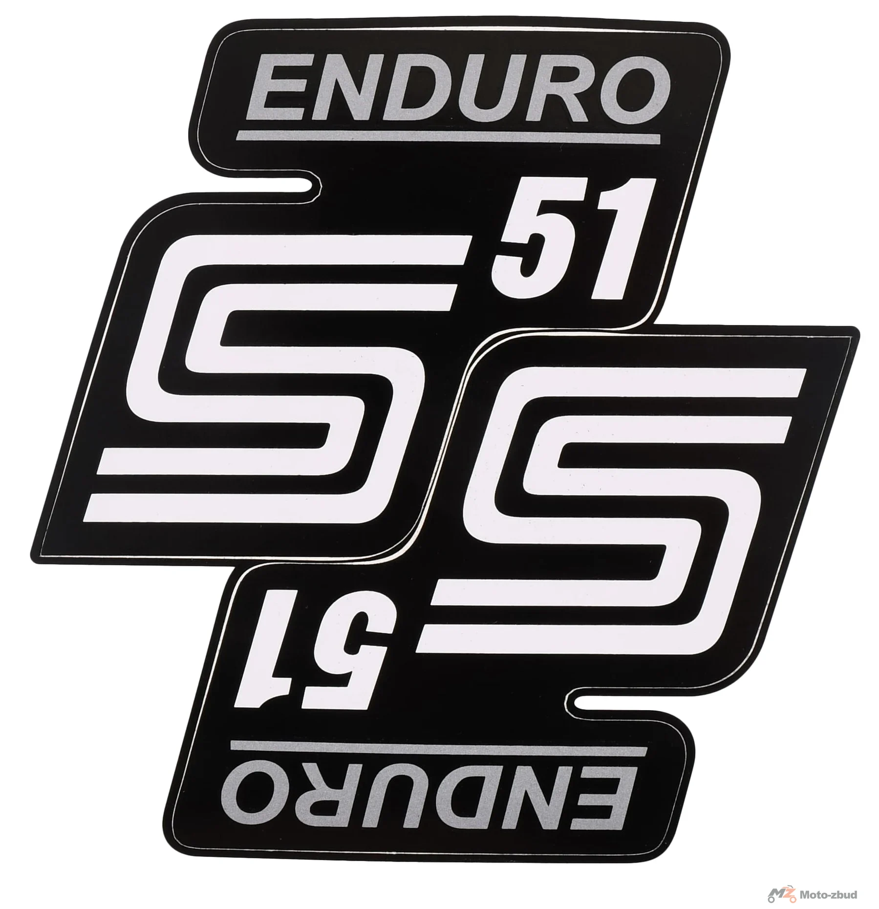 Naklejka Simson pokrywy szara enduro