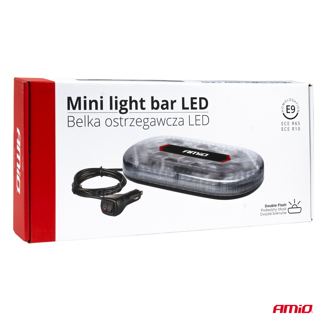 Belka ostrzegawcza LED 33 cm magnes homologacja R65 R10 12-24V — ujęcie 10